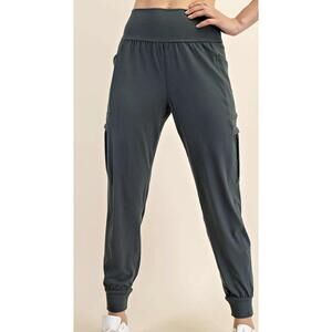 NEW RAE MODE plus size butter jogger with side pockets in fern forest